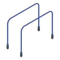 Parallel bars icon, isometric style vector