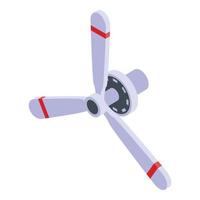 Aircraft repair propeller icon, isometric style vector