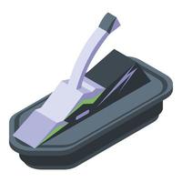 Jet ski icon, isometric style vector