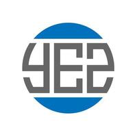 YEZ letter logo design on white background. YEZ creative initials circle logo concept. YEZ letter design. vector