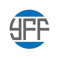 diseño de logotipo de letra yff sobre fondo blanco. yff creativo concepto de logotipo de círculo de iniciales. diseño de letras yff. vector