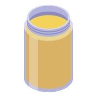 Lemonade jar icon, isometric style vector