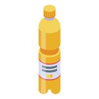 Lemonade bottle icon, isometric style vector