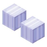 Sugar cube icon, isometric style vector