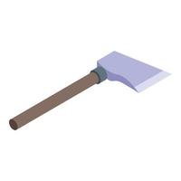 Carpenter axe icon, isometric style vector