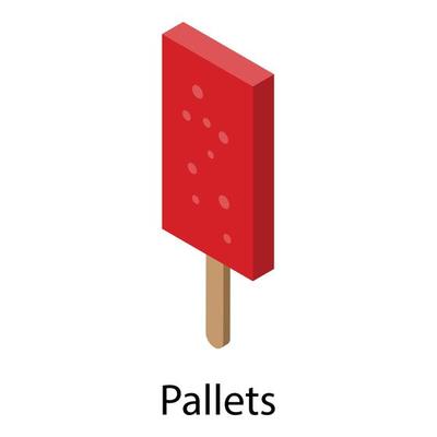 Pallets icon, isometric style