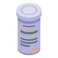 Aspirine jar icon, isometric style vector