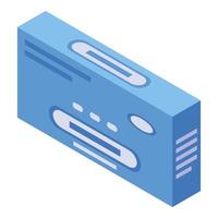 Ill pill box icon, isometric style