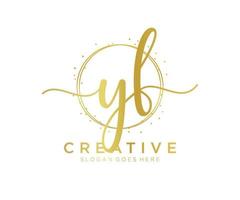 Initial YF feminine logo. Usable for Nature, Salon, Spa, Cosmetic and Beauty Logos. Flat Vector Logo Design Template Element.