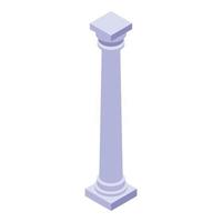 Old column icon, isometric style vector