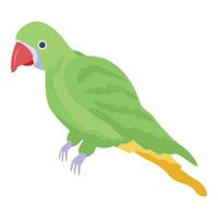 icono de loro amazónico, estilo isométrico vector