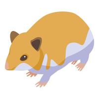 Puppy hamster icon, isometric style vector