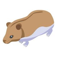 Hamster icon, isometric style vector