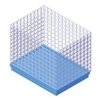 Hamster cage icon, isometric style vector