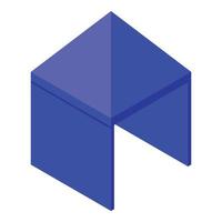 Blue gazebo tent icon, isometric style vector