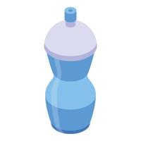 Plastic sippy cup icon, isometric style vector