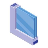 parte del icono de la ventana moderna, estilo isométrico vector