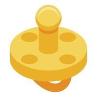 Baby nipple icon, isometric style vector