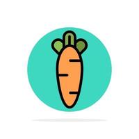 Carrot Food Easter Nature Abstract Circle Background Flat color Icon vector