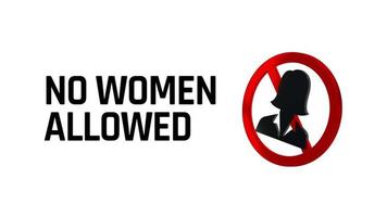No Women Allowed, No Girls. 3D Rendering, Chroma Key, Luma Matte Selection video