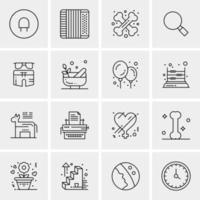 16 Universal Business Icons Vector Creative Icon Illustration to use in web and Mobile Related project