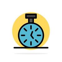 Stopwatch Time Timer Count Abstract Circle Background Flat color Icon vector