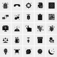 25 iconos de negocios universales vector ilustración de icono creativo para usar en proyectos relacionados con la web y dispositivos móviles