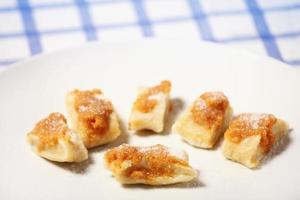 Cheese dumplings with breadcrumbs photo