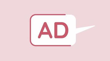 Animated isolated advertisement video