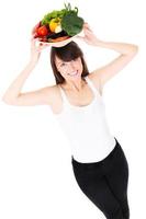 Woman and vegetables photo