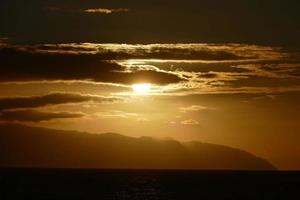 Colourful sky at sunset photo