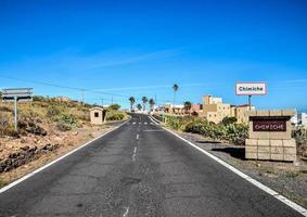 Road view in Chimiche, Canary Islands photo