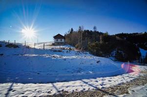 Snowy winter landscape photo