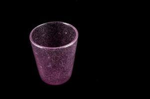 Empty purple glass photo