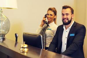 Receptionists at work photo