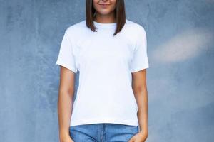 Young woman in white shirt photo