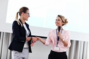 Business people shaking hands photo