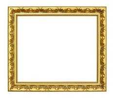 gold frame on white background photo