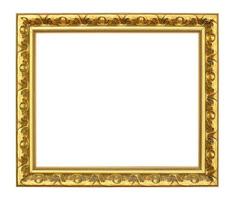 gold frame on white background photo