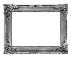 silver frame with cliping path photo