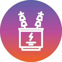 Power Transformer Glyph Icon vector