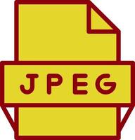 Jpeg File Format Icon vector