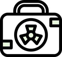 Nuclear Case Glyph Icon vector