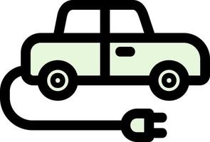 Electric Car Glyph Icon vector