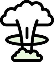 Nuclear Explosion Glyph Icon vector