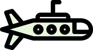 Submarine Glyph Icon vector