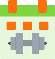Gym Calendar Vector Icon Design
