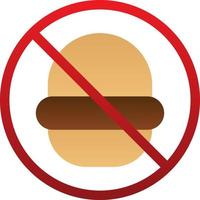 No Fast Food Vector Icon Design