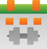 Gym Calendar Vector Icon Design