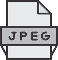 icono de formato de archivo jpeg vector